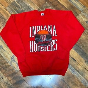 Vintage1987 Indiana University IUHoosiersBasketball CrewneckSweatshirtMadeinUSA